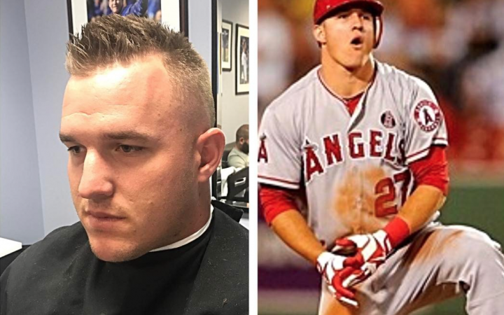 DeJuan cuts Mike Trout's hair