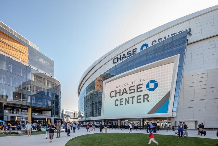 Chase Center Stadium in San Francisco, California.