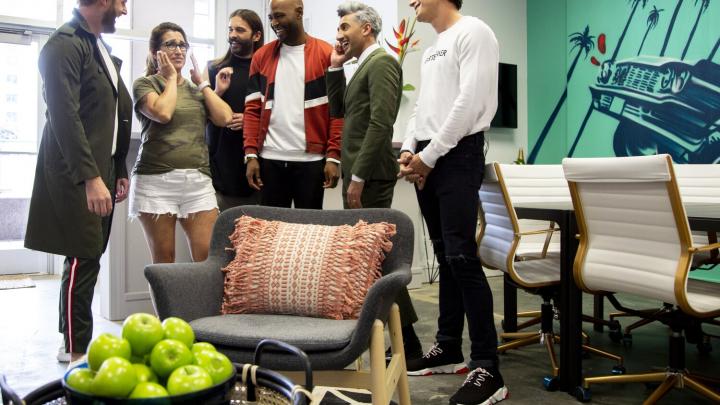 Deanna Munoz with Queer Eye Bobby and Group