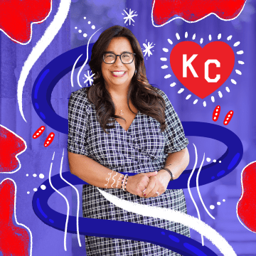 Noeida Kuhnert and a KC Heart